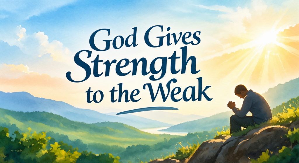 God Gives Strength to the Weak